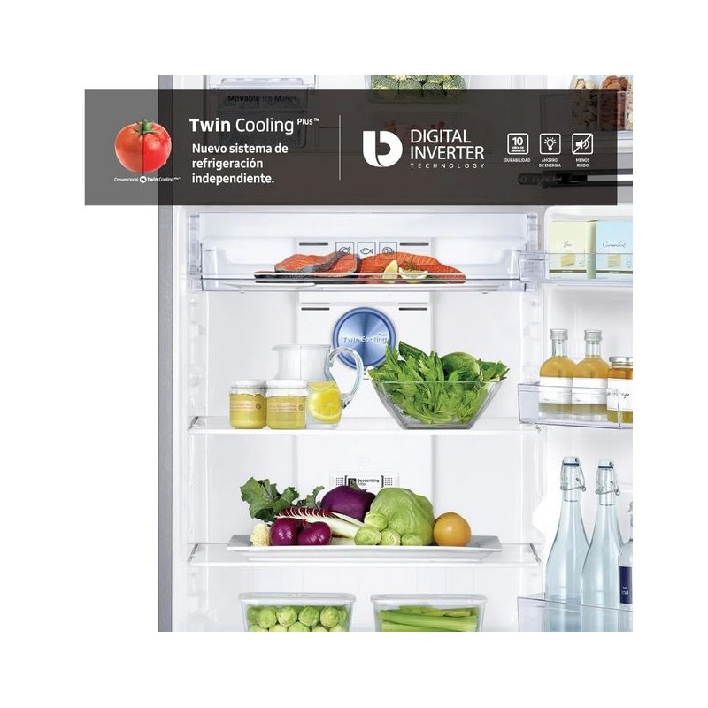 HELADERA SAMSUNG RT35K5532SL SILVER INVERTER 362LT