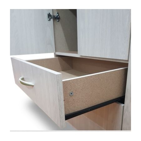 PLACARD BASE 4 PUERTAS 2 CAJONES GRIS