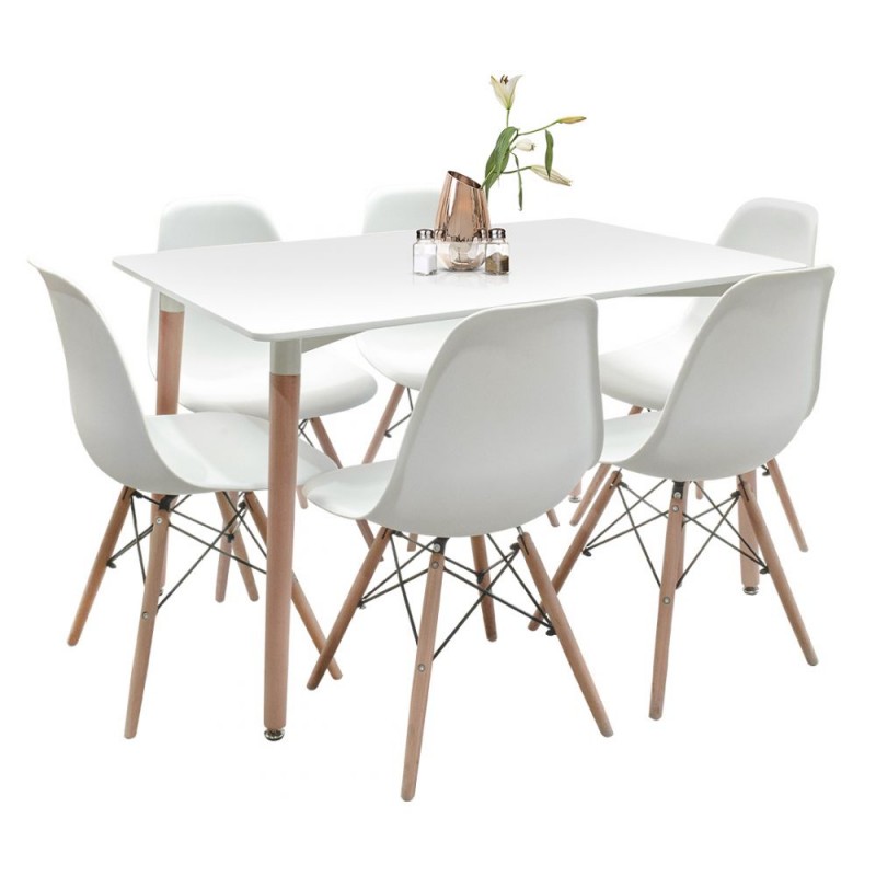 JUEGO DE MESA 1.50 + 6 SILLAS EAMES