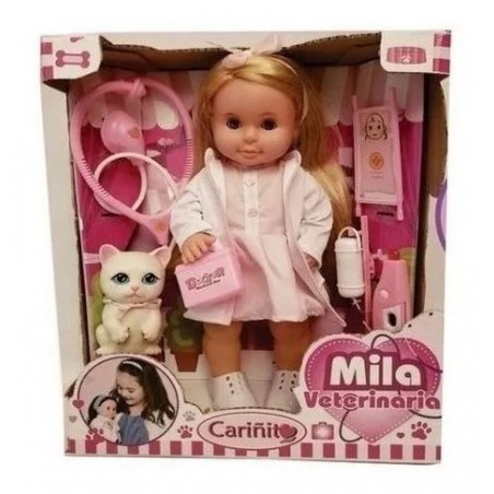 MUÑECA MILA VETERINARIA CON ACCESORIOS