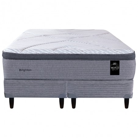 COLCHÓN + SOMMIER KING KOIL BRIGHTON RESORTES TEJIDO DE PUNTO 200x200