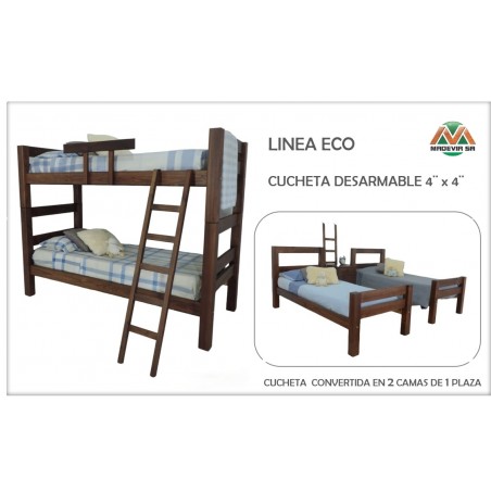 CUCHETA PINO DESARMABLE 1 PLAZA