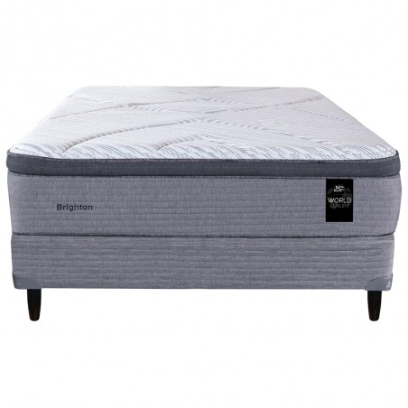 COLCHÓN + SOMMIER KING KOIL BRIGHTON RESORTES TEJIDO PUNTO 140x190