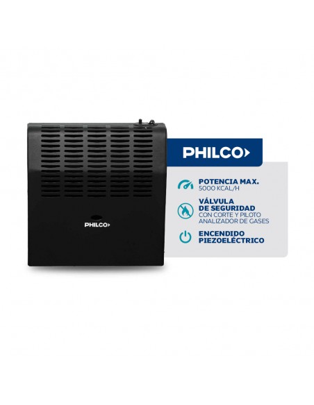 CALEFACTOR PHILCO PHSS5000GN 5000KCAL SIN SALIDA
