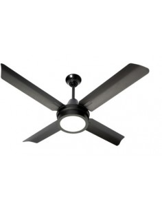 VENTILADOR DE TECHO BOHER CON LUZ LED 4 PALAS METAL NEGRO