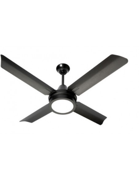 VENTILADOR DE TECHO BOHER CON LUZ LED 4 PALAS METAL NEGRO