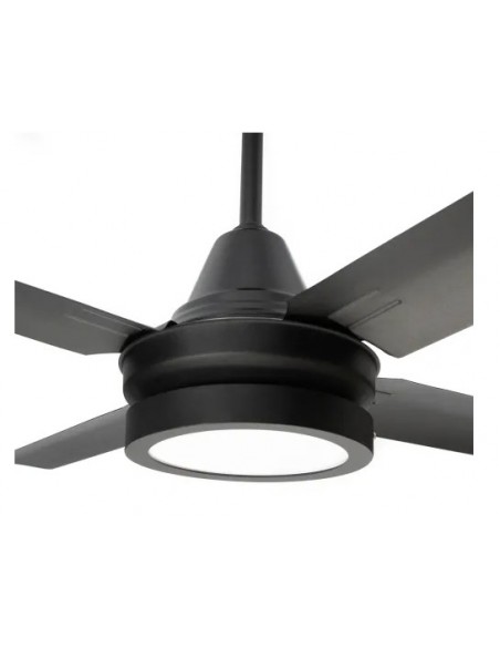VENTILADOR DE TECHO BOHER CON LUZ LED 4 PALAS METAL NEGRO