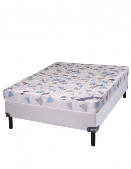 COLCHÓN + SOMMIER INDUCOL SYSTEM ESPUMA 140X190X20