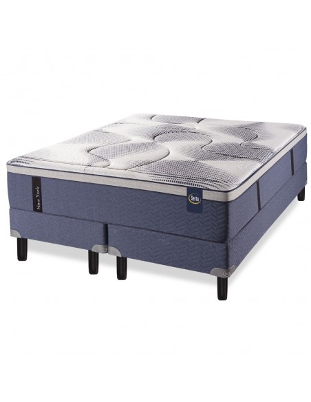 COLCHÓN + SOMMIER SERTA NEW YORK RESORTES TEJIDO DE PUNTO 200x200