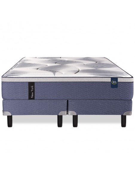 COLCHÓN + SOMMIER SERTA NEW YORK  RESORTES TEJIDO DE PUNTO 180x200