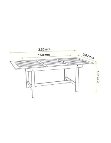 MESA PLEGABLE ECOMADERA URUGUA-I EXT