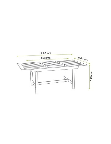 MESA PLEGABLE ECOMADERA URUGUA-I EXT