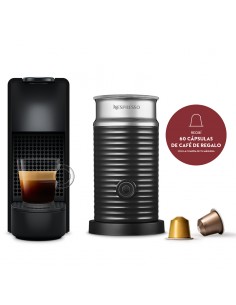 CAFETERA NESPRESSO ESSENZA MINI NEGRA + AEROCCINO