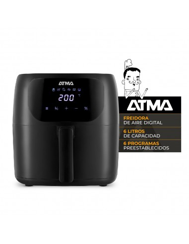 FREIDORA DE AIRE ATMA DIGITAL FR60ARB NEGRA 6.5LT