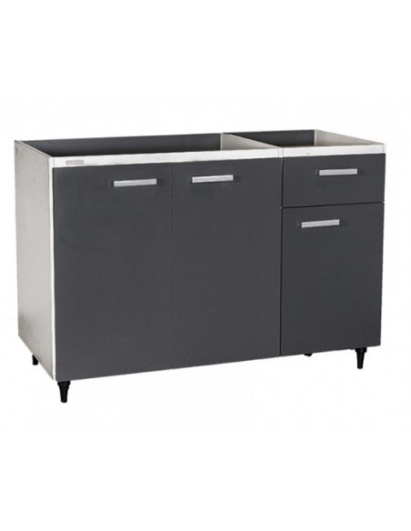 BAJO MESADA 1.20M BLANCO GRIS GRAFITO