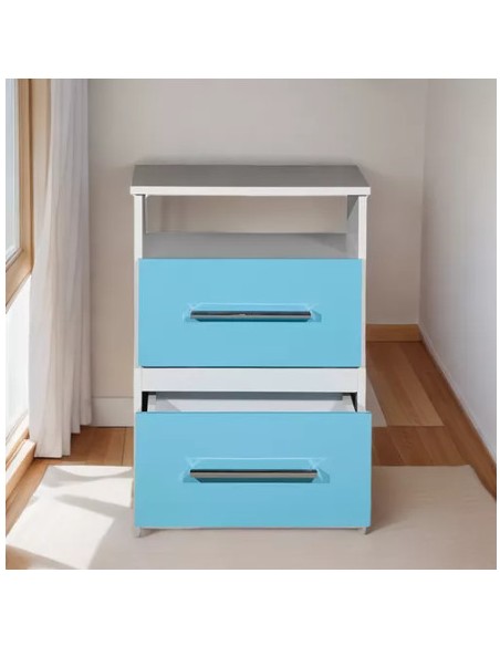 MESA DE LUZ INFANTIL CELESTE