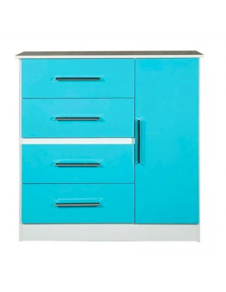 CHIFFONIER FORTALEZA 4 CAJONES CELESTE