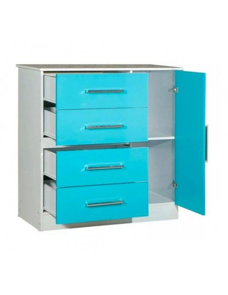 CHIFFONIER FORTALEZA 4 CAJONES CELESTE
