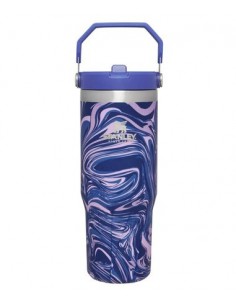 BOTELLA STANLEY FLIP STRAW 887 LAPIS SWIRL - AZUL