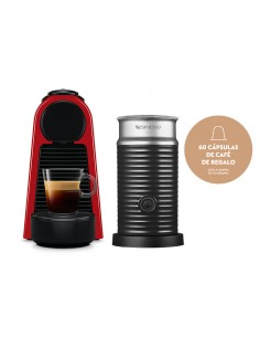 CAFETERA NESPRESSO ESSENZA MINI ROJA + AEROCCINO