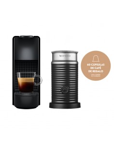 CAFETERA NESPRESSO ESSENZA MINI NEGRA + AEROCCINO