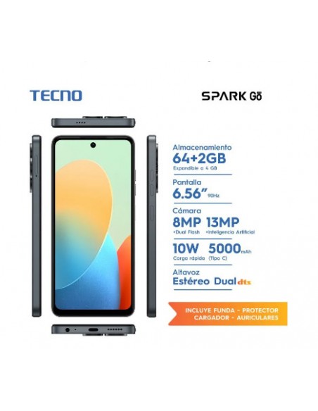 CELULAR TECNO SPARK 20C GO 2GB/64GB NEGRO