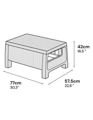 LIVING ROMA MESA VOSS + 2 SILLONES