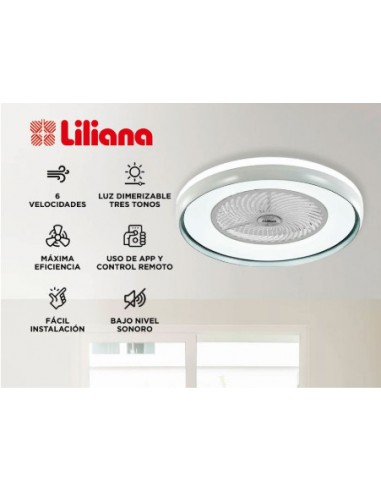 VENTILADOR DE TECHO LILIANA VTHBOX24 8 ASPAS...