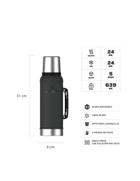 TERMO STANLEY CLÁSICO 950CC NEGRO