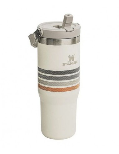 BOTELLA STANLEY FLIP STRAW 887 ASH STRIPE CREAM