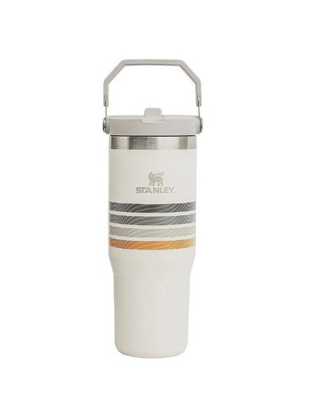BOTELLA STANLEY FLIP STRAW 887 ASH STRIPE CREAM