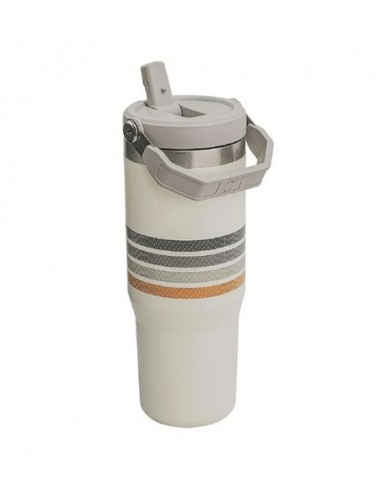 BOTELLA STANLEY FLIP STRAW 887 ASH STRIPE CREAM