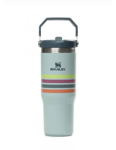 BOTELLA STANLEY FLIP STRAW 887 ML SEAFOAM STRIPE