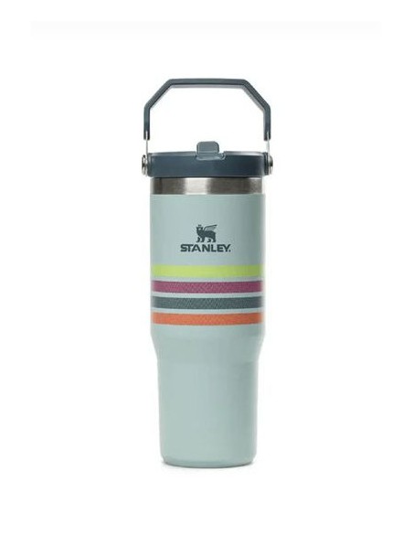 BOTELLA STANLEY FLIP STRAW 887 ML SEAFOAM STRIPE