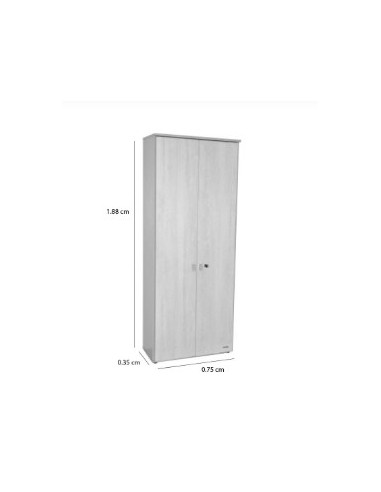 BIBLIOTECA PUERTAS ALTAS 6 ESTANTES GRIS