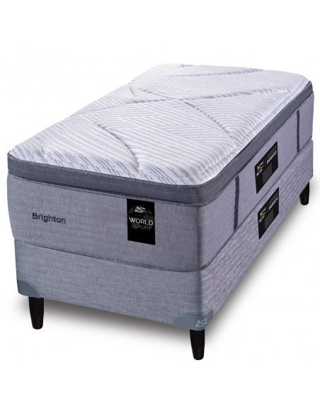 COLCHÓN + SOMMIER KING KOIL BRIGHTON RESORTES TEJIDO PUNTO 100X190