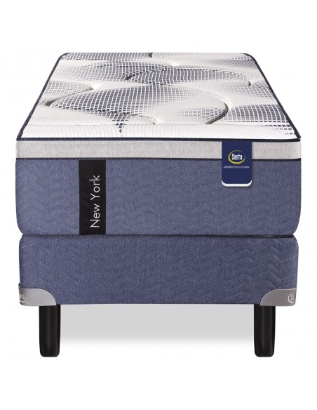 COLCHÓN + SOMMIER SERTA NEW YORK RESORTES TEJIDO DE PUNTO 90X190