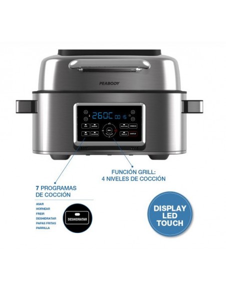 FREIDORA DE AIRE CON GRILL PEABODY PE-AFG01 6LT