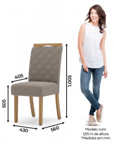 SILLA BELLA MARRÓN ALMENDRA S25-510