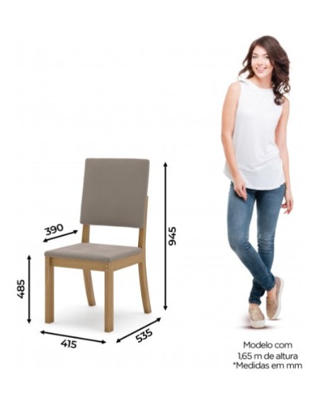 SILLA MILLA MARRÓN ALMENDRA S30-510