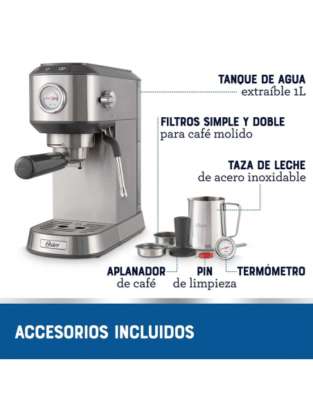 CAFETERA OSTER ESPRESSO BVSTEM7200 15 BARES