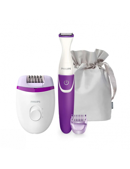 SET DEPILADORA PHILIPS SATINELLE + BIKINI TRIMMER BRP505/00