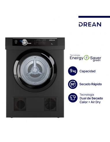 SECARROPAS POR CALOR DREAN SED090VGCL0 GRIS 9KG