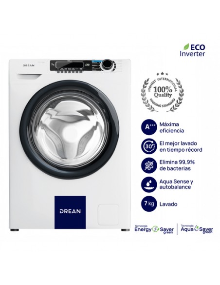 LAVARROPAS AUTOMÁTICO ECO INVERTER DREAN LFDR0710SB0 7KG