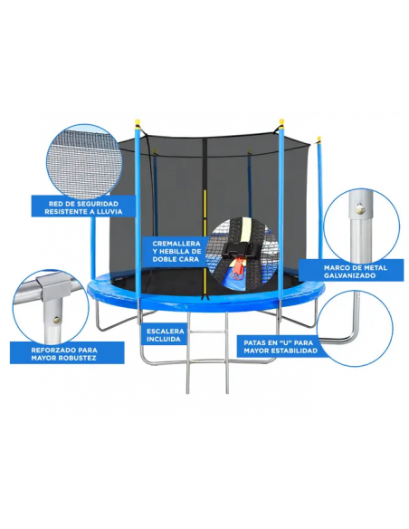 CAMA ELÁSTICA GADNIC T10FT CON RED REFORZADA 306MT