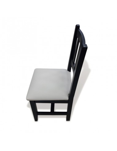 SILLA FRANCESCA TAPIZADA ECOCUERO WENGUE