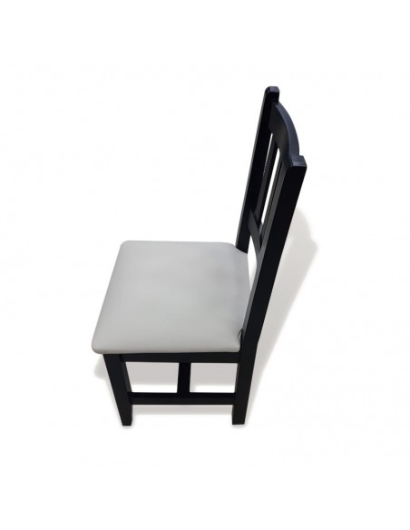 SILLA FRANCESCA TAPIZADA ECOCUERO WENGUE