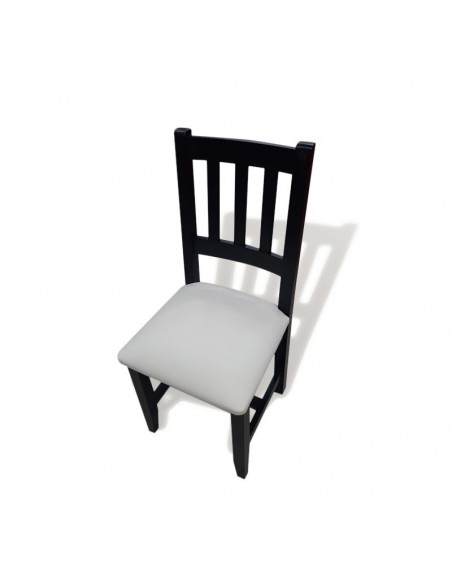 SILLA FRANCESCA TAPIZADA ECOCUERO WENGUE