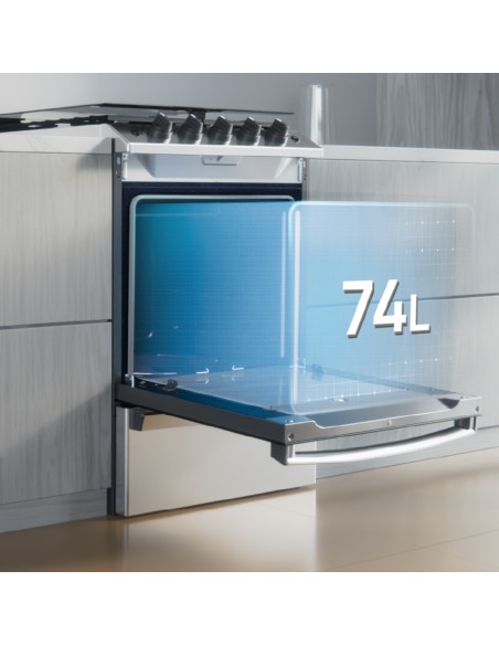 COCINA DREAN CD5614AI0 56CM MULTIGAS INOXIDABLE CON TAPA