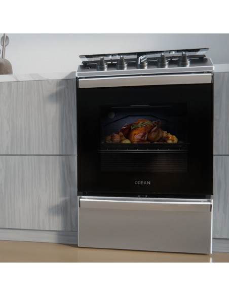 COCINA DREAN CD5614AI0 56CM MULTIGAS INOXIDABLE CON TAPA